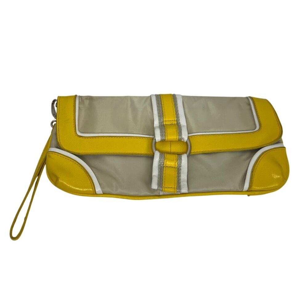 Vintage Yellow/Tan Retro Clutch Purse, Rare Find!
